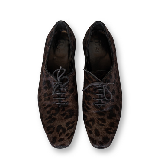 Dior Leopard Saddle Shoes
